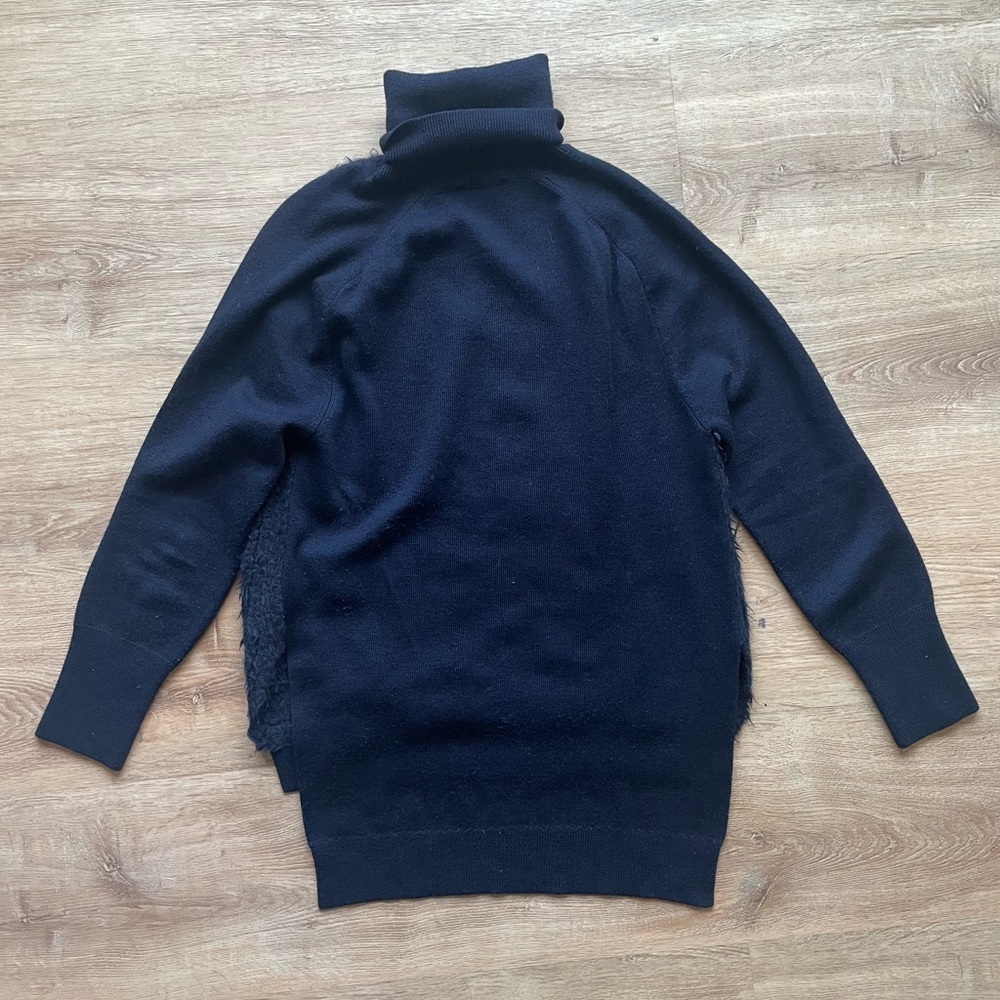 3.1 Phillip Lim Angora Wool Turtleneck Sweater Black Textured Front XS Knit - Picture 7 of 8